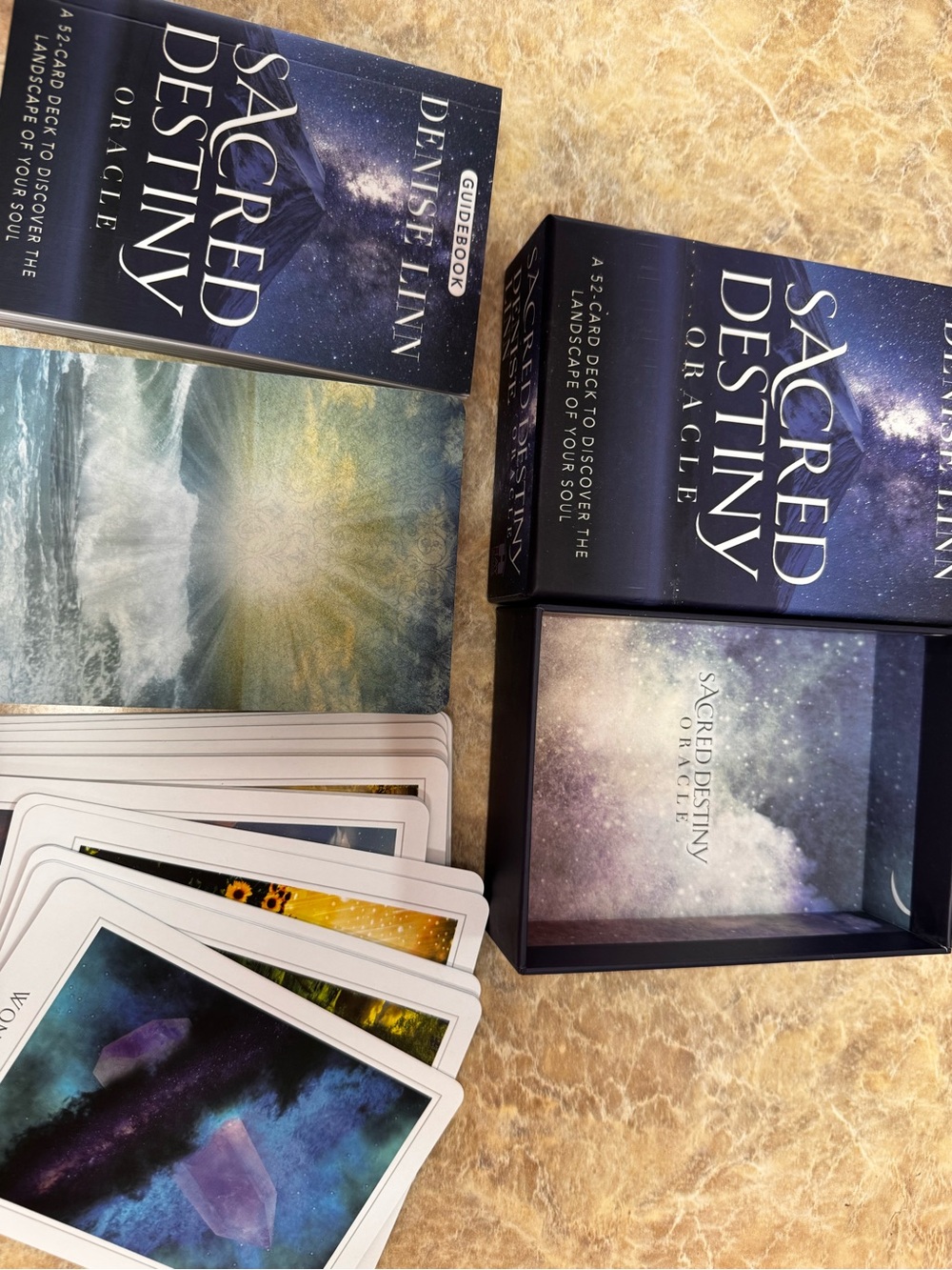 Sacred Destiny Oracle Card Deck - Cosmic Navy & Teal